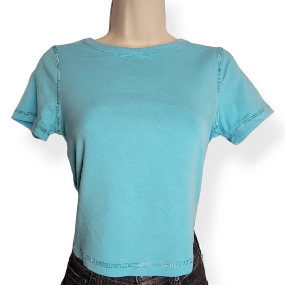 Wild Fable Aqua Blue Crop Top Large